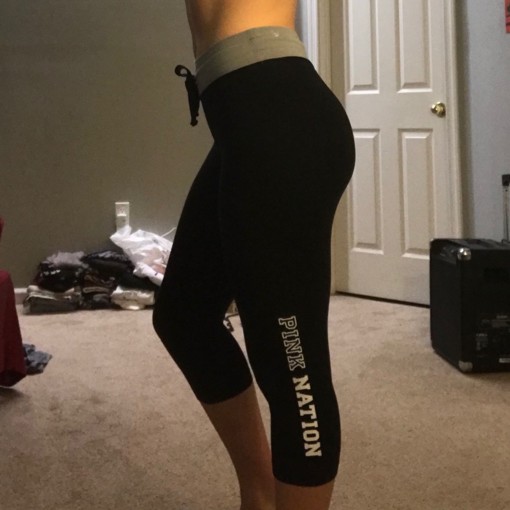 PINK Crop Yoga Leggings